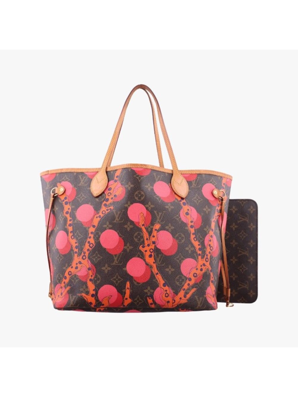 Louis Vuitton Neverfull MM Monogram Brown Multi Ramage Tote